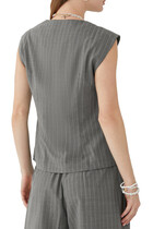 Chalk-Stripe Wool Vest